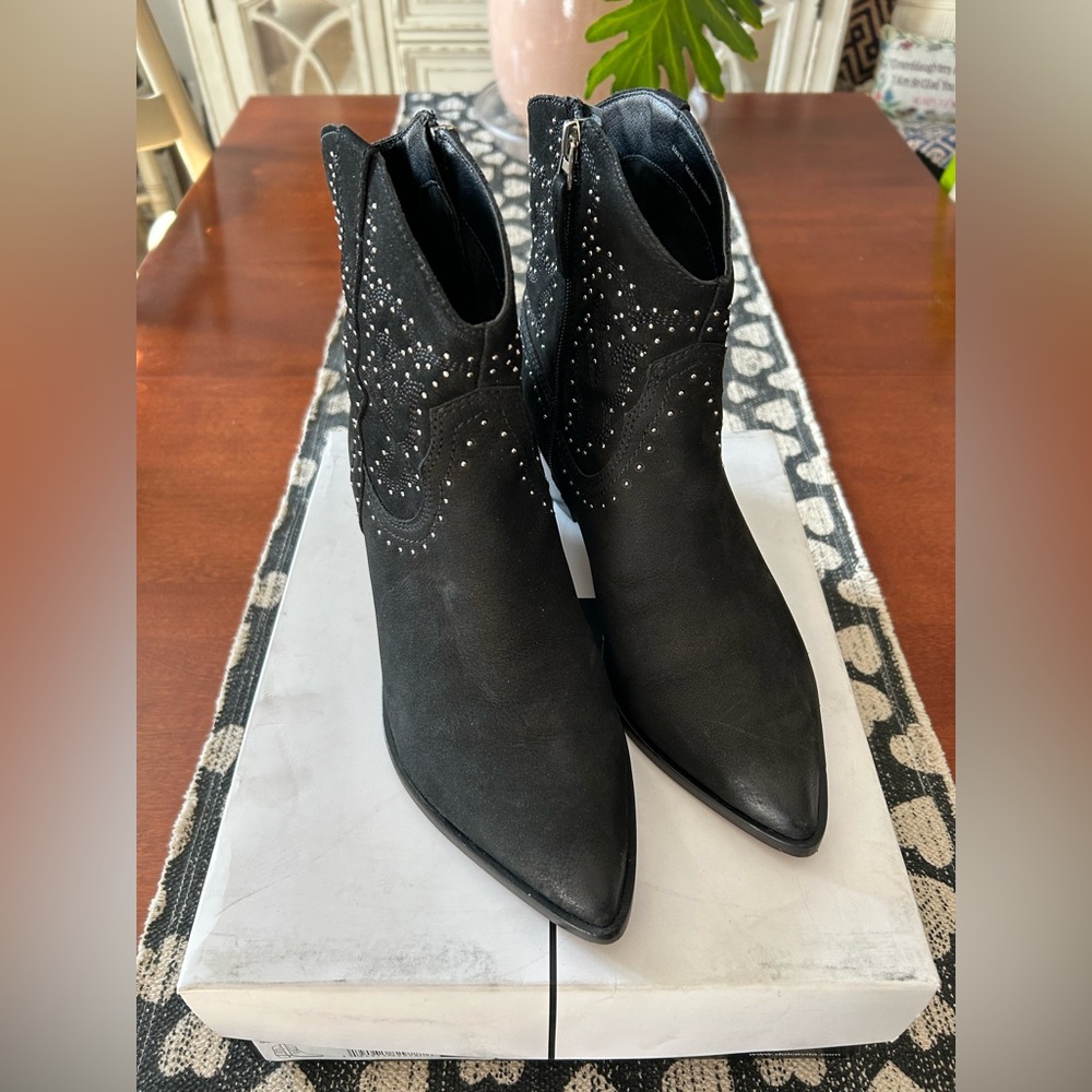 Dolce Vita Studded Black Ankle Boots